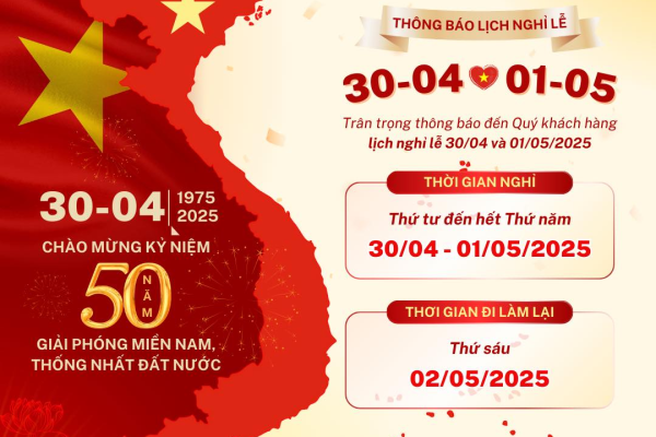 🌸 RAPPORT HAIR – Thông báo nghỉ lễ 30/4 & 1/5 🌸